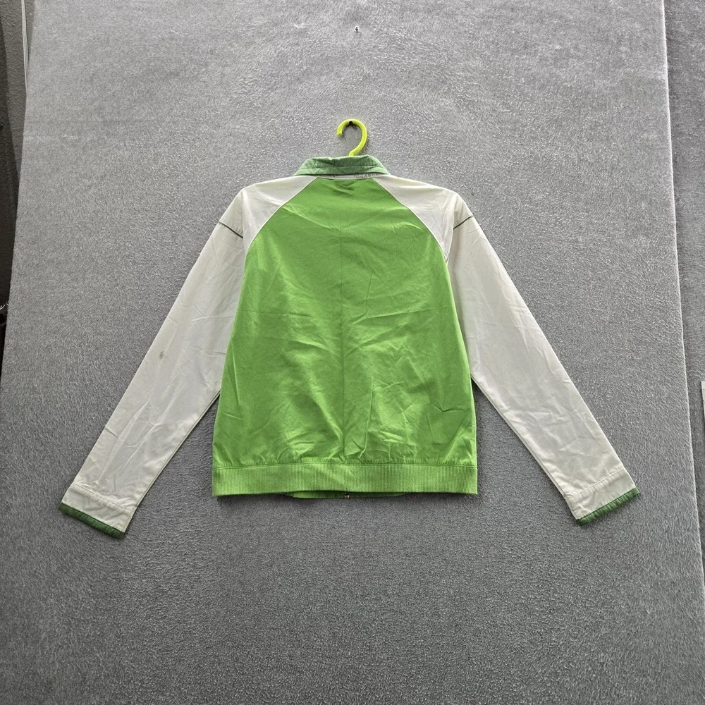 VINTAGE Nike Women Jacket M Green Track Colorblock Logo Y2K READ